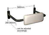 Disabled toilet back rest with cushion 304 grade stainless steel with the white cushion